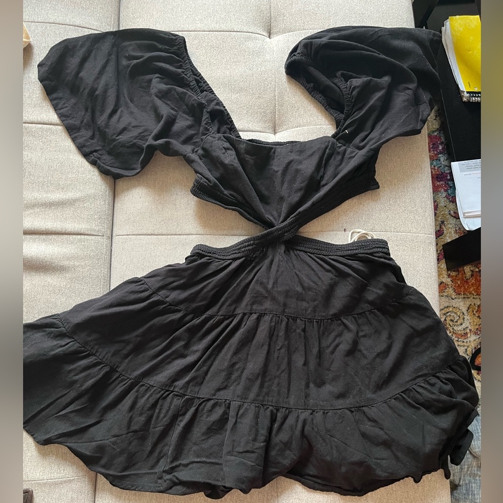 Free People Mini Dress Cross of Sunlight Size L